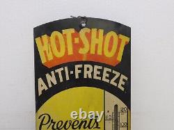 Hot-Shot Anti-Freeze Metal Thermometer Vintage Gooderham & Worts Canada RARE