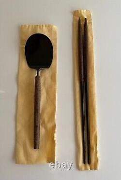 Japanese Tea Ceremony Ash Scoop&Metal Chopsticks /Joueki Nakagawa Vintage Rare