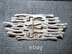 LARGE ABSTRACT BRUTALIST HIPPIE BELT BUCKLE! VINTAGE! RARE! 1970s! ITALY