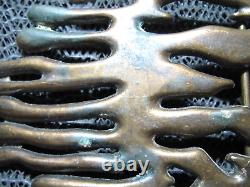 LARGE ABSTRACT BRUTALIST HIPPIE BELT BUCKLE! VINTAGE! RARE! 1970s! ITALY