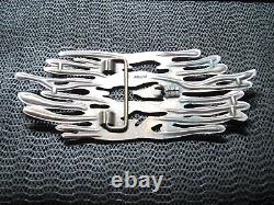 LARGE ABSTRACT BRUTALIST HIPPIE BELT BUCKLE! VINTAGE! RARE! 1970s! ITALY