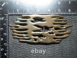 LARGE ABSTRACT BRUTALIST HIPPIE BELT BUCKLE! VINTAGE! RARE! 1970s! ITALY