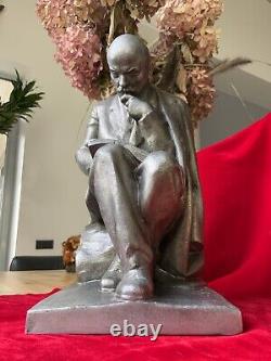 LENIN VLADIMIR, large very rare vintage metal figurine / bust/ sculpture