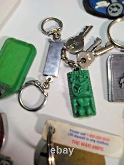 Lot of vintage key chains all old and rare