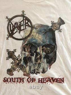 MEGA RARE Vintage Licensed 1990 SLAYER South Of Heaven T-shirt Metal Tee