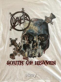 MEGA RARE Vintage Licensed 1990 SLAYER South Of Heaven T-shirt Metal Tee