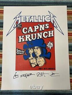 METALLICA CAP'NS OF KRUNCH POSTER LIMITED 4203/5000 Rare Vintage Heavy Metal