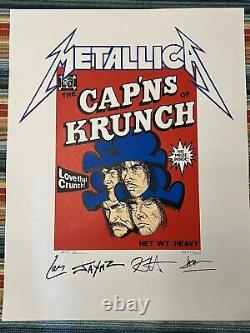 METALLICA CAP'NS OF KRUNCH POSTER LIMITED 4203/5000 Rare Vintage Heavy Metal