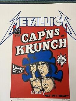 METALLICA CAP'NS OF KRUNCH POSTER LIMITED 4203/5000 Rare Vintage Heavy Metal