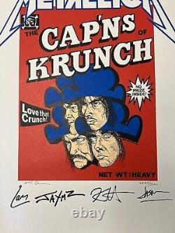 METALLICA CAP'NS OF KRUNCH POSTER LIMITED 4203/5000 Rare Vintage Heavy Metal