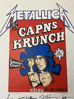 METALLICA CAP'NS OF KRUNCH POSTER LIMITED 4203/5000 Rare Vintage Heavy Metal
