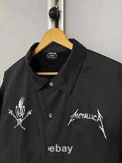 METALLICA Scary Guy Coach Jacket Big Logo Metal Band Tees Vintage Rare Bomber L