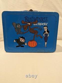 Mega Rare Vintage 1962 Bullwinkle & Rocky Jay Ward Metal Lunchbox No Thermos