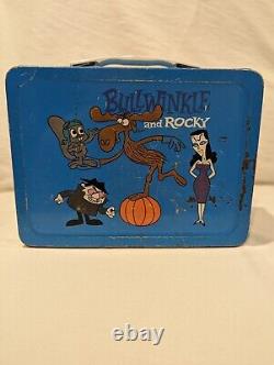 Mega Rare Vintage 1962 Bullwinkle & Rocky Jay Ward Metal Lunchbox No Thermos