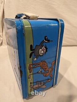 Mega Rare Vintage 1962 Bullwinkle & Rocky Jay Ward Metal Lunchbox No Thermos