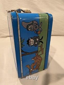 Mega Rare Vintage 1962 Bullwinkle & Rocky Jay Ward Metal Lunchbox No Thermos