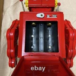 Metal House Osaka New Gear Robot Tin Toy Flush withBox Vintage Rare Used Working