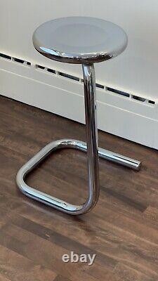 Metal tubular Chrome Paperclip stool VINTAGE 24'' Height Very Rare