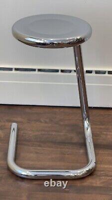 Metal tubular Chrome Paperclip stool VINTAGE 24'' Height Very Rare