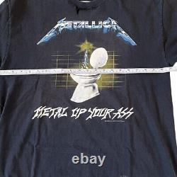 Metallica 1994 Vintage RARE Metal Up Your Ass T-Shirt Size L Licensed To Giant