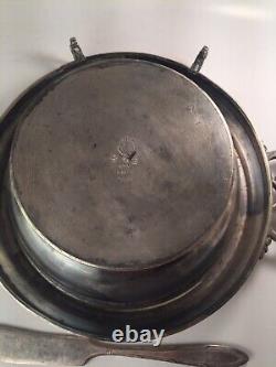 Middletown Plate, Co. White Metal Butter Dish Vintage Rare
