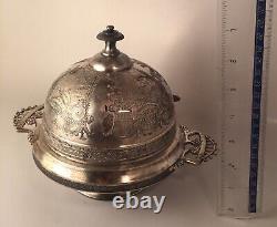Middletown Plate, Co. White Metal Butter Dish Vintage Rare