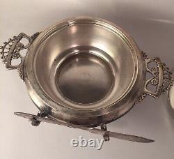 Middletown Plate, Co. White Metal Butter Dish Vintage Rare