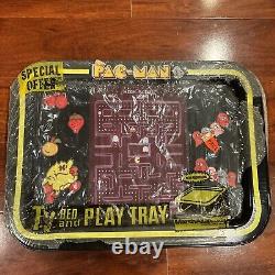 NEW In Packaging Pac Man Metal TV Tray Midway Vintage Rare FREE SHIPPING