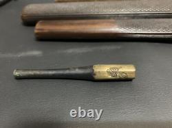 Netsuke japanese antique Cigarette Kissel holder metal Treasure bag Vintage Rare
