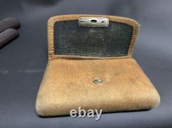 Netsuke japanese antique Cigarette Kissel holder metal Treasure bag Vintage Rare
