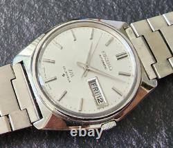 Nice & Rare Vintage Seiko LM Lord Matic 5606-7000 Automatic Silver Dial Gents