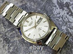 Nice & Rare Vintage Seiko LM Lord Matic 5606-7000 Automatic Silver Dial Gents