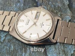 Nice & Rare Vintage Seiko LM Lord Matic 5606-7000 Automatic Silver Dial Gents