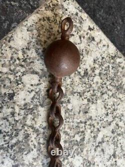 Old Vintage Rare Hand Forged Unique Design Rustic Iron Lamp Chain (metal Duck)