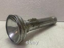 Old Vintage Rare Metal Eveready Battery Operated Camping Torch Flash Light