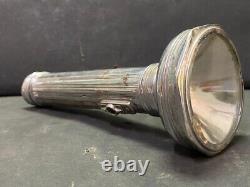 Old Vintage Rare Metal Eveready Battery Operated Camping Torch Flash Light