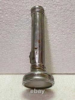 Old Vintage Rare Metal Eveready Battery Operated Camping Torch Flash Light