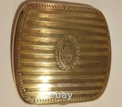 Old Vintage Very Rare Metal Cigarette Case Bronze Gold Colour