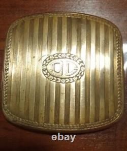 Old Vintage Very Rare Metal Cigarette Case Bronze Gold Colour