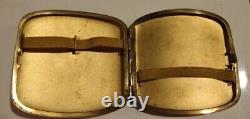 Old Vintage Very Rare Metal Cigarette Case Bronze Gold Colour