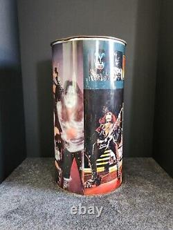 Original Vintage 1978 KISS Aucoin Tin Metal Rare Collectable Trash Can