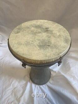 Pakistani Metal Drum Vintage Rare Beautiful Tone Hand Drums Djembe Style