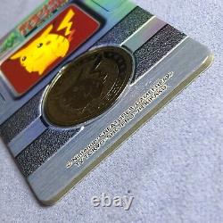 Pokemon Vintage Meiji Dairy Metal Coin No. 025 Pikachu with Rare Folder #0652