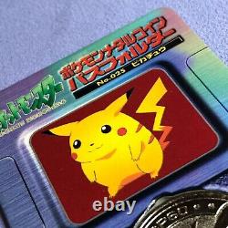 Pokemon Vintage Meiji Dairy Metal Coin No. 025 Pikachu with Rare Folder #0652