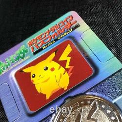 Pokemon Vintage Meiji Dairy Metal Medal No. 025 Pikachu with Rare Folder #0298