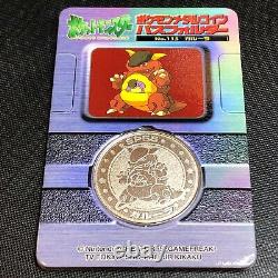 Pokemon Vintage Meiji Dairy Metal Medal No. 115 Kangaskhan with Rare Folder #0316