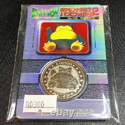 Pokemon Vintage Meiji Dairy Metal Medal No. 143 Snorlax with Rare Folder #0300