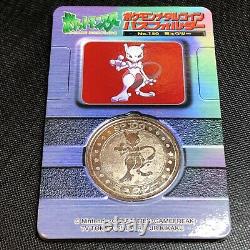 Pokemon Vintage Meiji Dairy Metal Medal No. 150 Mewtwo with Rare Folder #0315