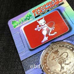 Pokemon Vintage Meiji Dairy Metal Medal No. 150 Mewtwo with Rare Folder #0315