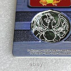 Pokemon Vintage Meiji GOLDEN Metal Medal No. 006 Charizard with Rare Folder #2528